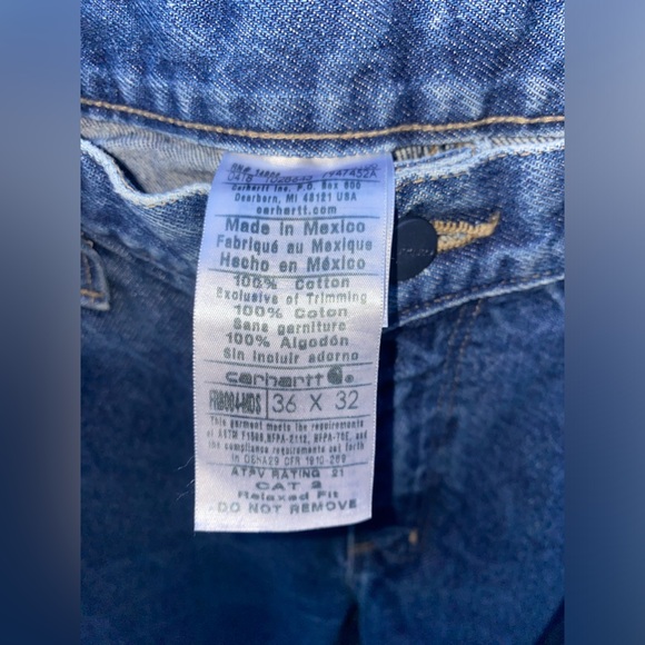 Vintage Carhartt FR Denim Jeans Carhartt Jeans Fire Resistant 36x32” - Picture 10 of 11